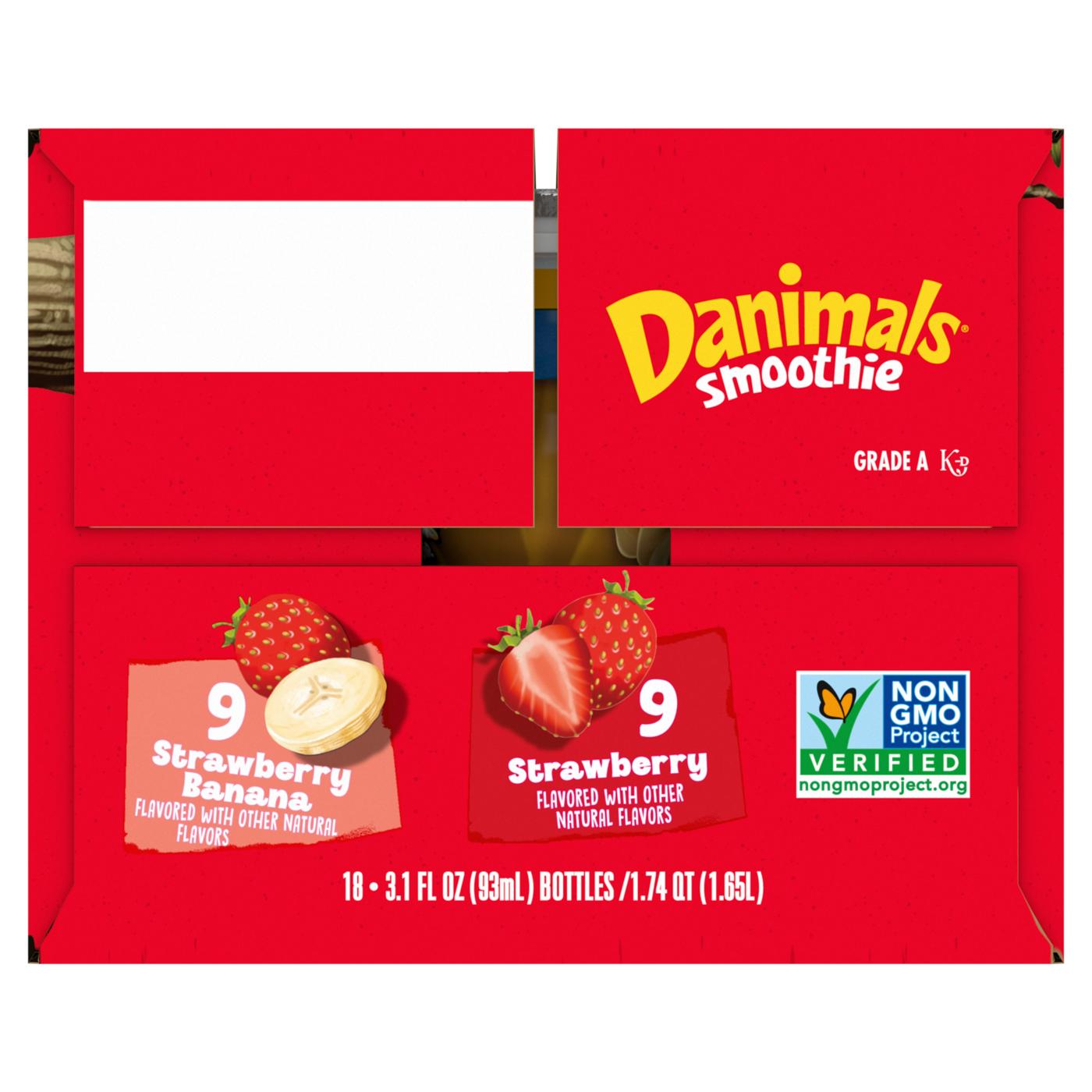 Dannon Danimals Smoothie 18 pk Bottles Variety Pack - Strawberry & Strawberry & Banana; image 2 of 2