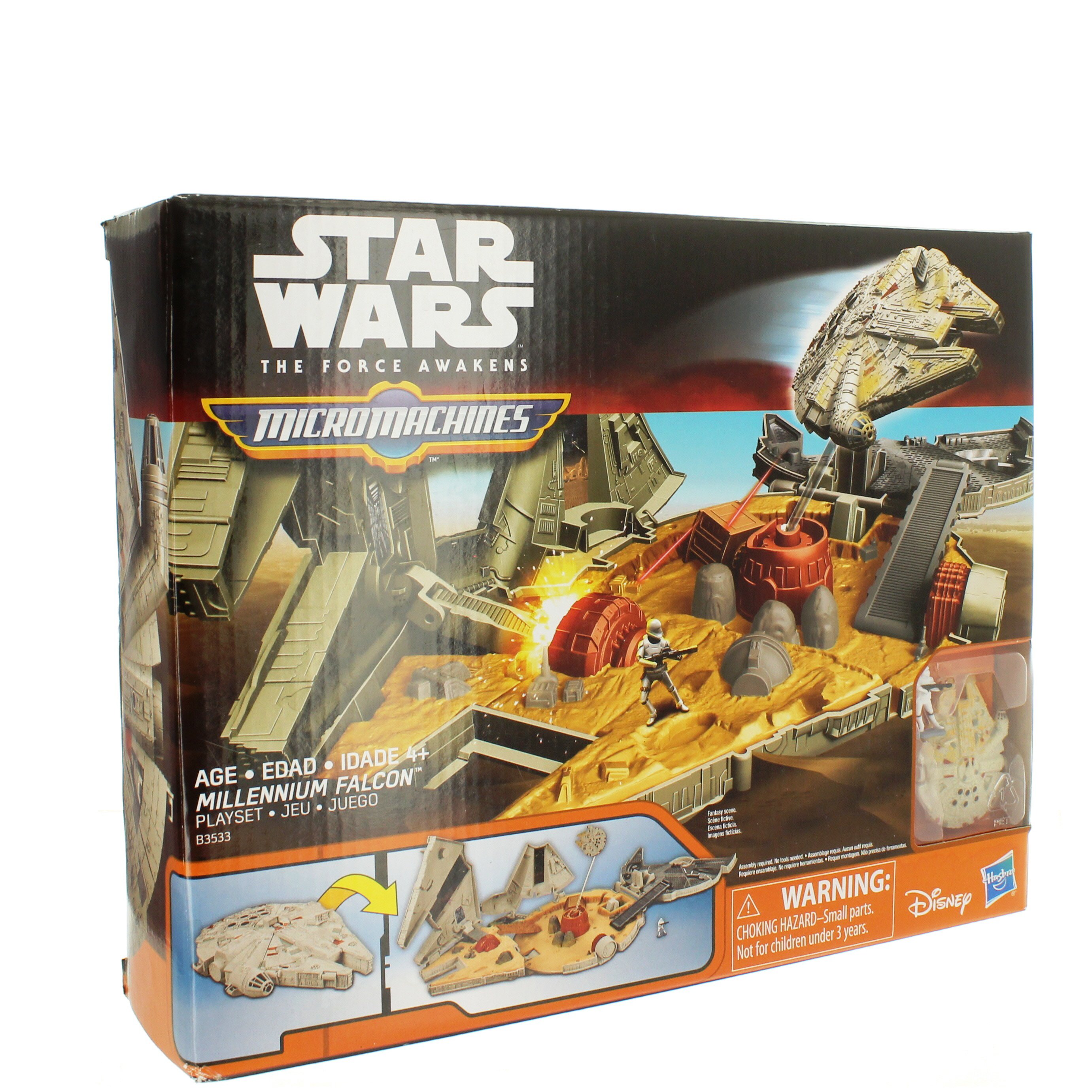 star wars the force awakens micro machines millennium falcon playset