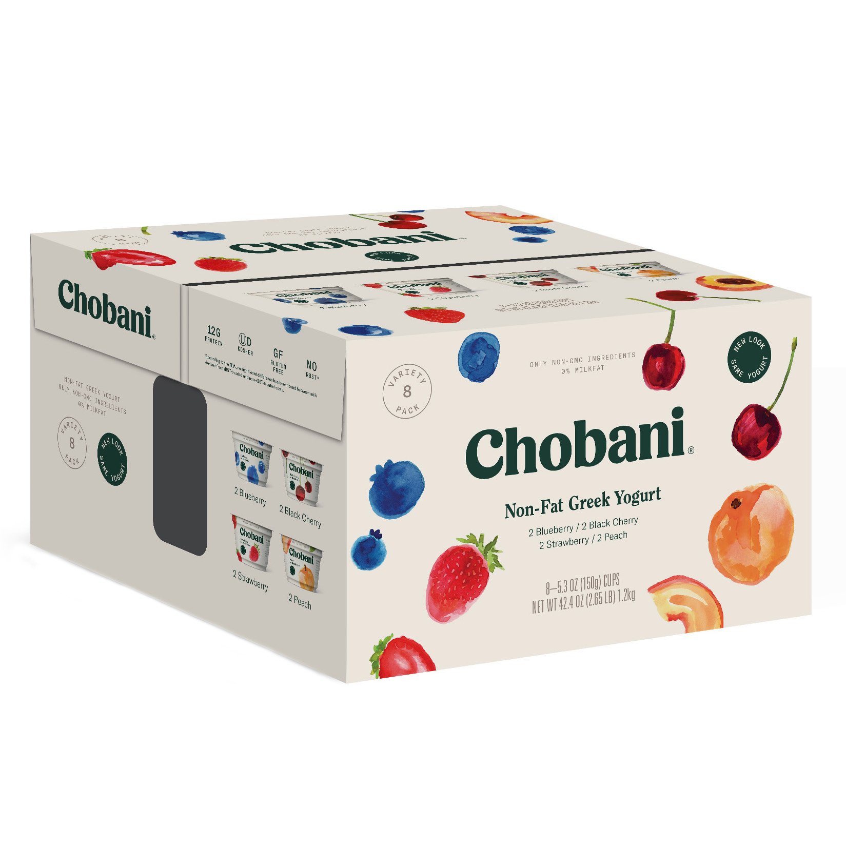 Chobani Yogurt, Nonfat, Greek, Black Cherry On The Bottom 5.3 Oz