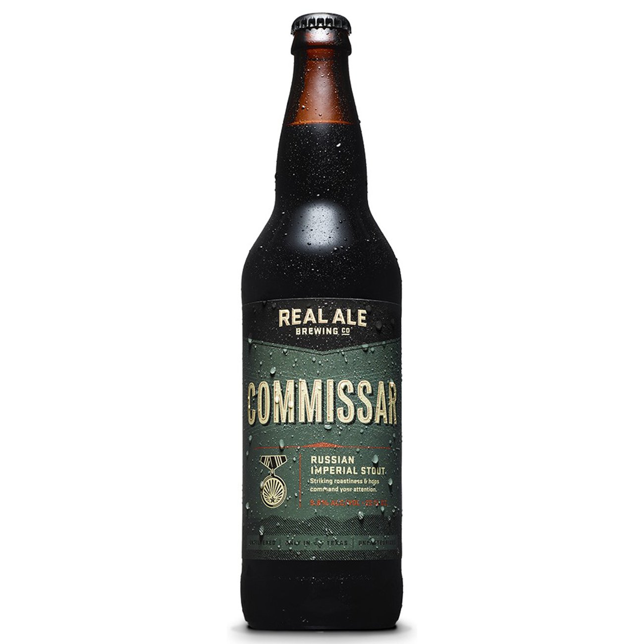Real Ale Commissar Russian Imperial Stout Craft Beer Bottle, 22 oz ...