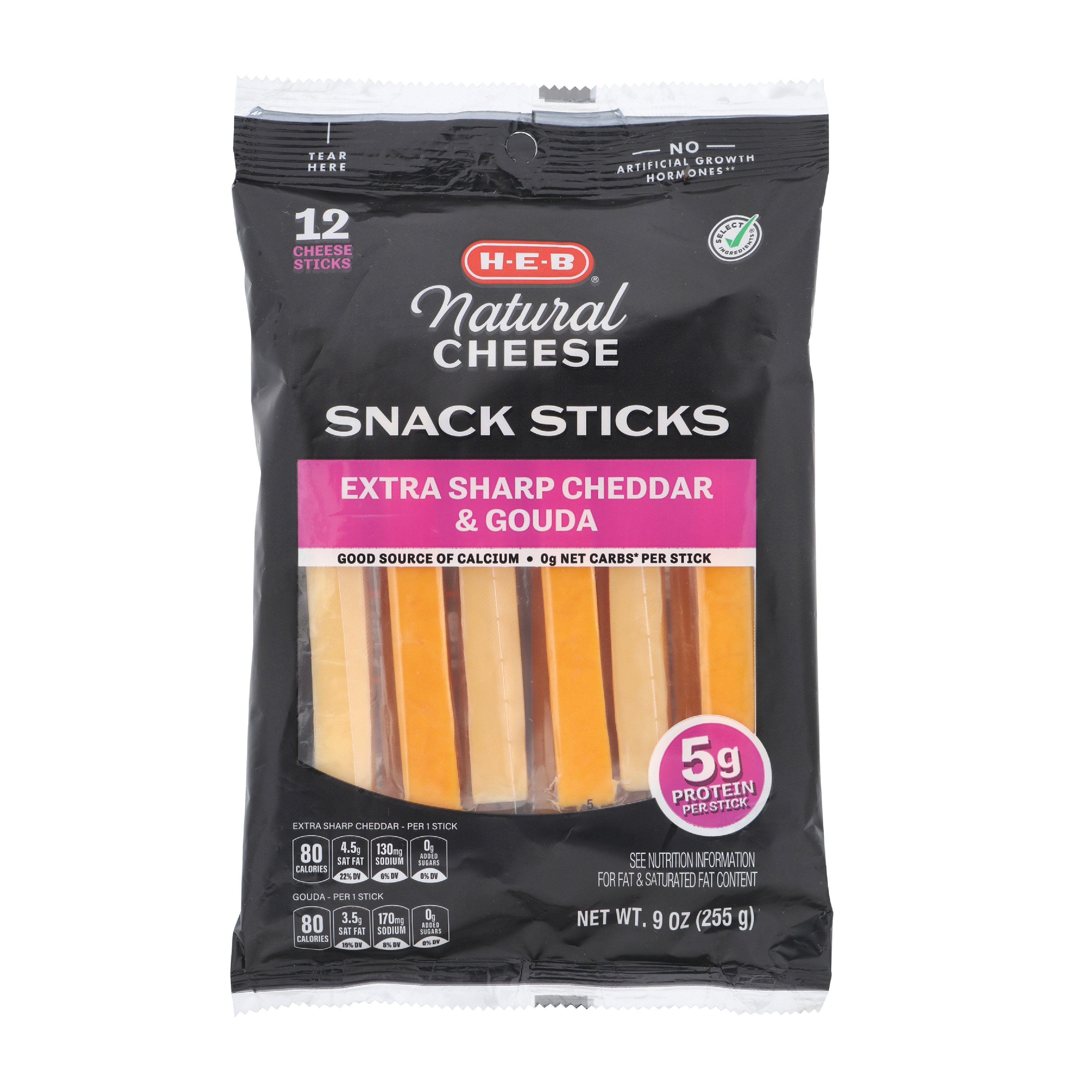 HEB Select Ingredients Gouda Cheese Sticks Shop Cheese at HEB