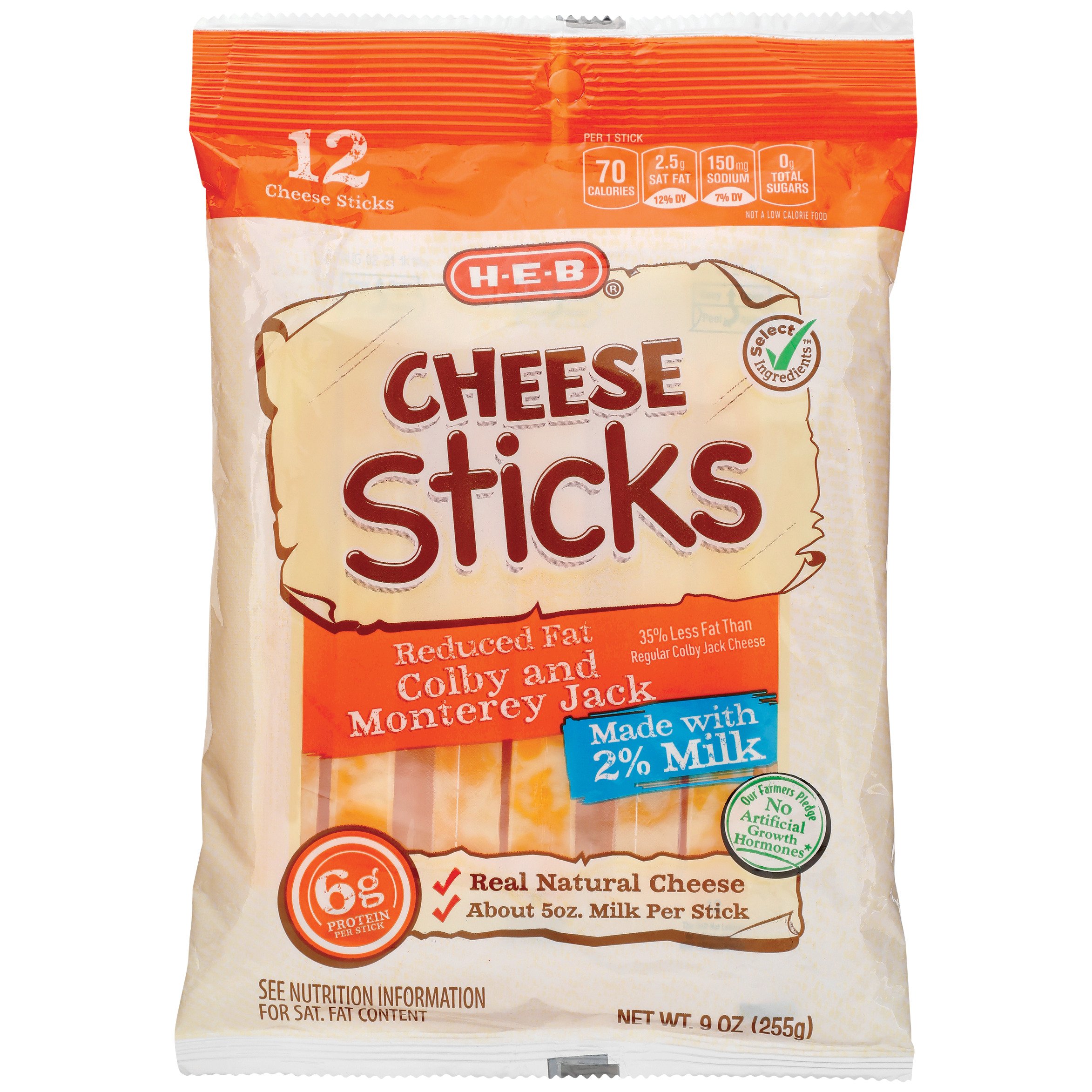 H-E-B Select Ingredients Reduced Fat Colby and Monterey Jack Cheese