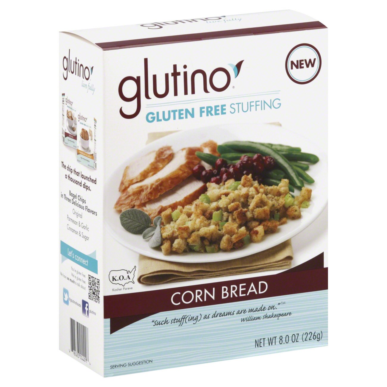 Glutino Gluten Free Corn Bread Stuffing Shop Pantry Meals at HEB