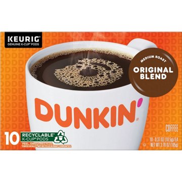 Dunkin' Original Blend Medium Roast Single Serve Coffee K Cups, 10 ct