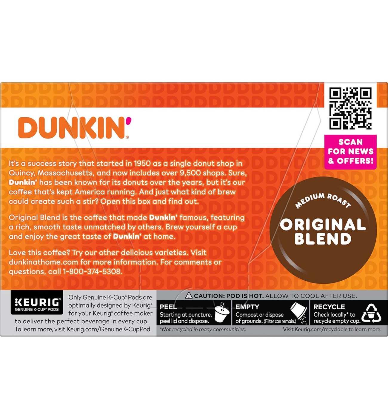 Dunkin' Original Blend Medium Roast Single Serve Coffee K Cups; image 6 of 8