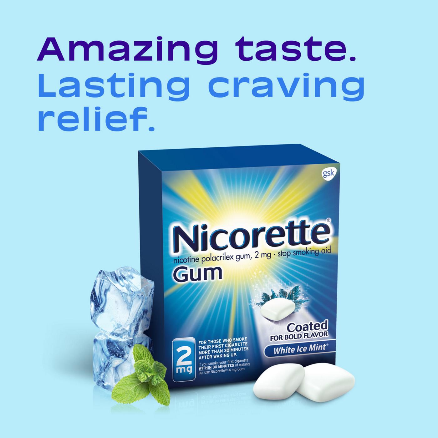 Nicorette Nicotine Gum Stop Smoking Aid - 2 mg; image 7 of 8