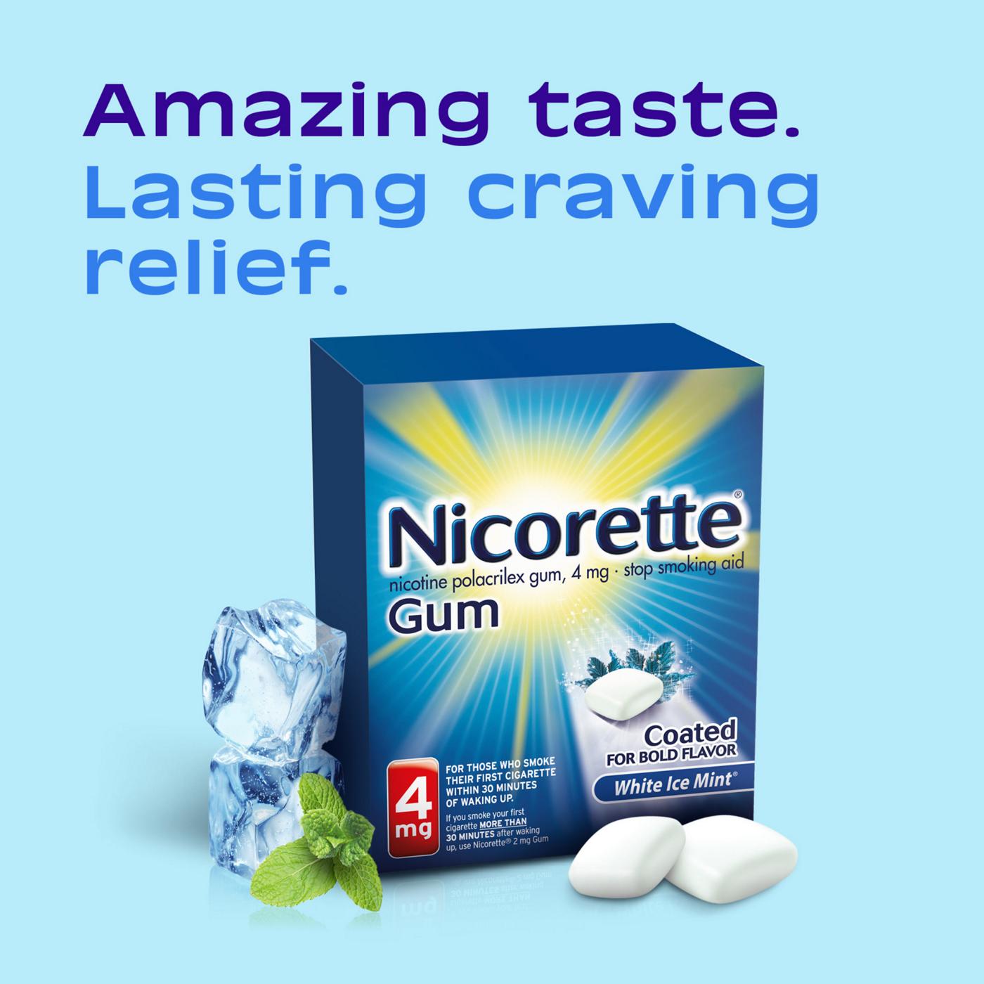 Nicorette Nicotine Gum Stop Smoking Aid - 4 mg; image 7 of 8