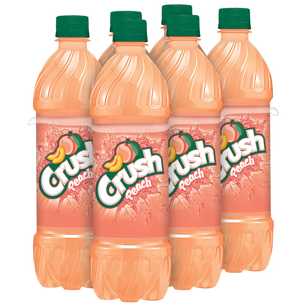 Crush Peach Soda 16 9 Oz Bottles Shop Soda At H E B