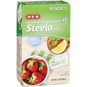 H-E-B Zero Calorie Stevia Blend Sweetener Packets, 80 ct