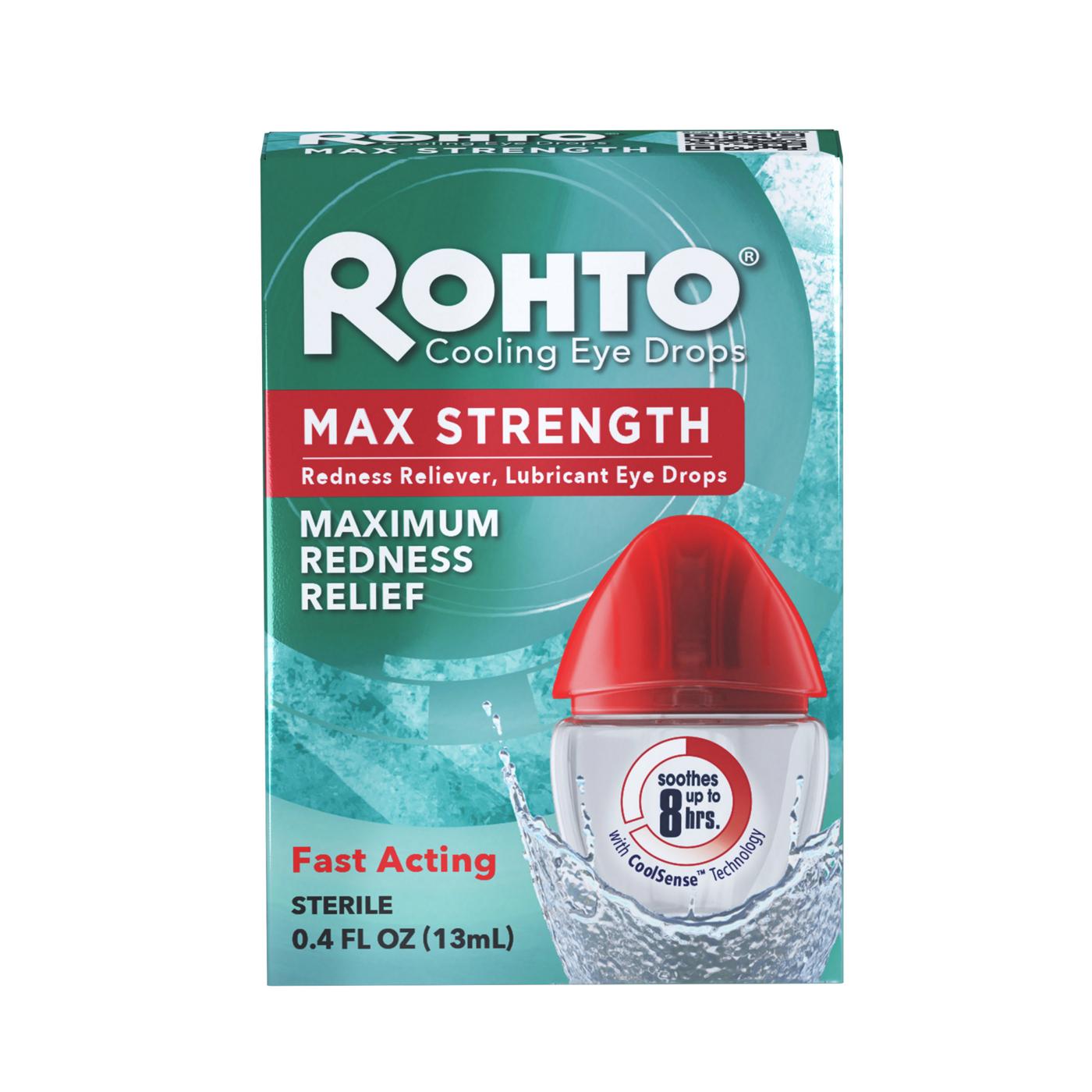 Rohto Max Strength Redness Relieving Eye Drops; image 1 of 3