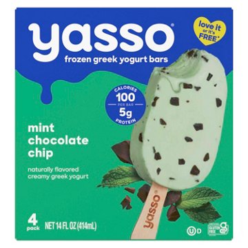 Yasso Mint Chocolate Chip Frozen Greek Yogurt Bars, 4 ct