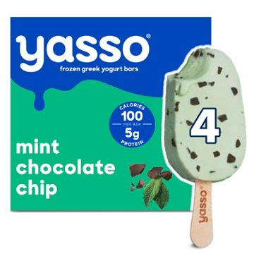 Yasso Mint Chocolate Chip Frozen Greek Yogurt Bars, 4 ct