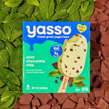 Yasso Mint Chocolate Chip Frozen Greek Yogurt Bars, 4 ct