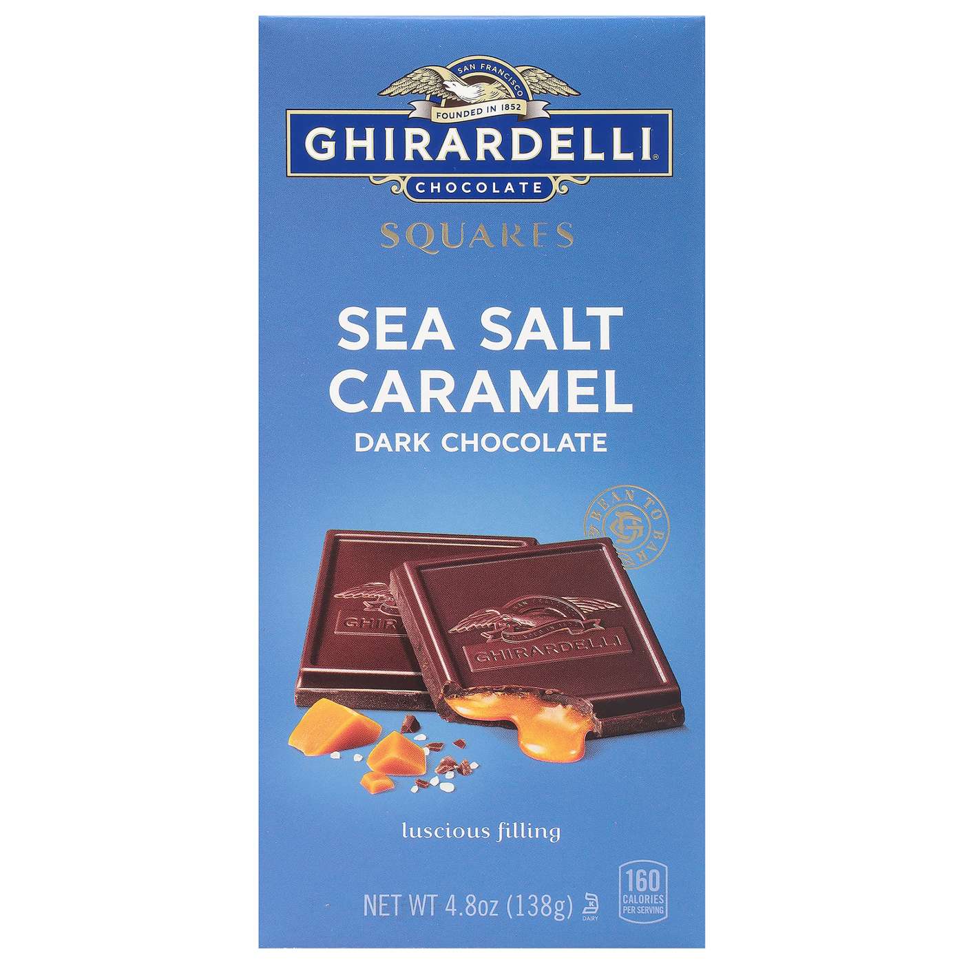 Ghirardelli Squares Sea Salt Caramel Dark Chocolate Bar; image 1 of 3