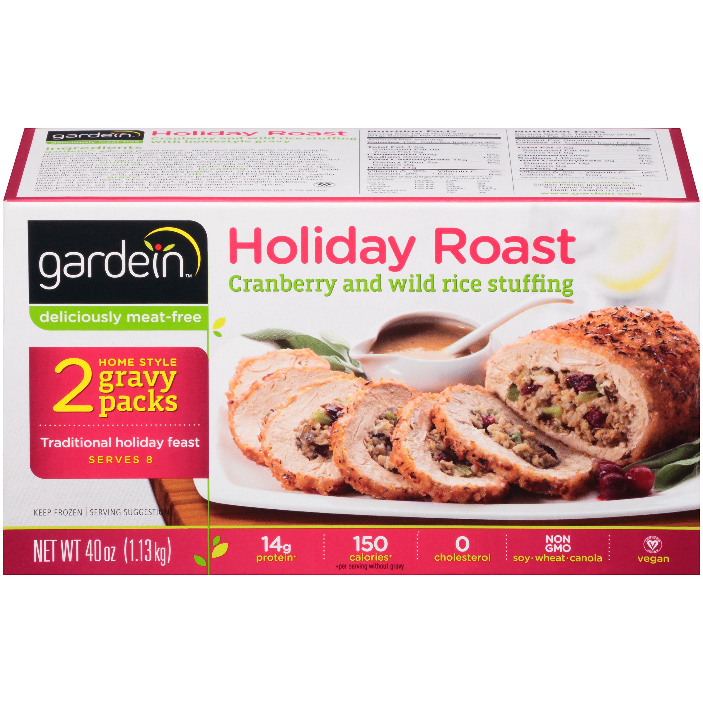 Gardein Holiday Roast Cranberry & Wild Rice Stuffing Shop Meat