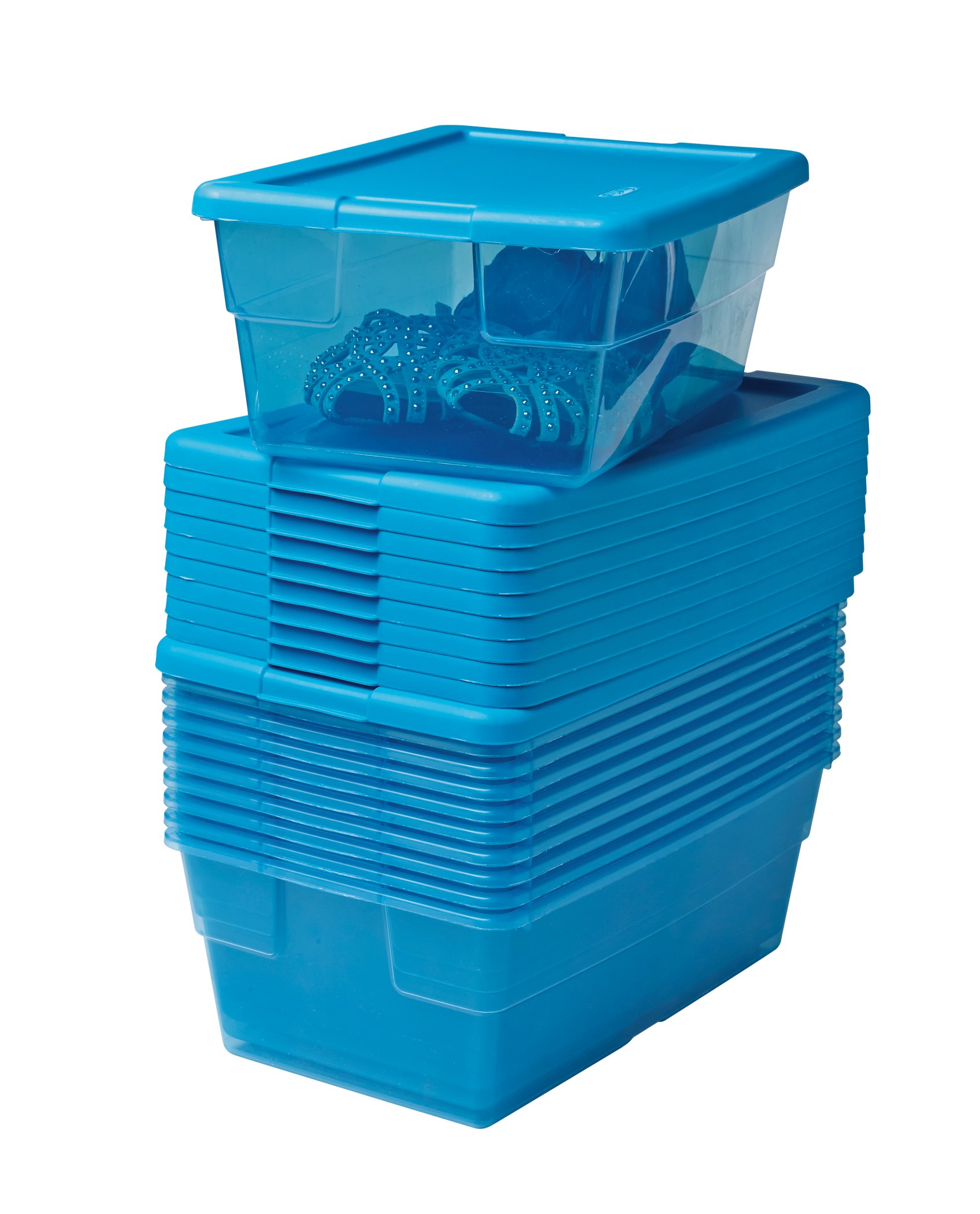 Sterilite 6QT Storage Box With Blue Lid - Shop Closet & Cabinet Organizers  at H-E-B