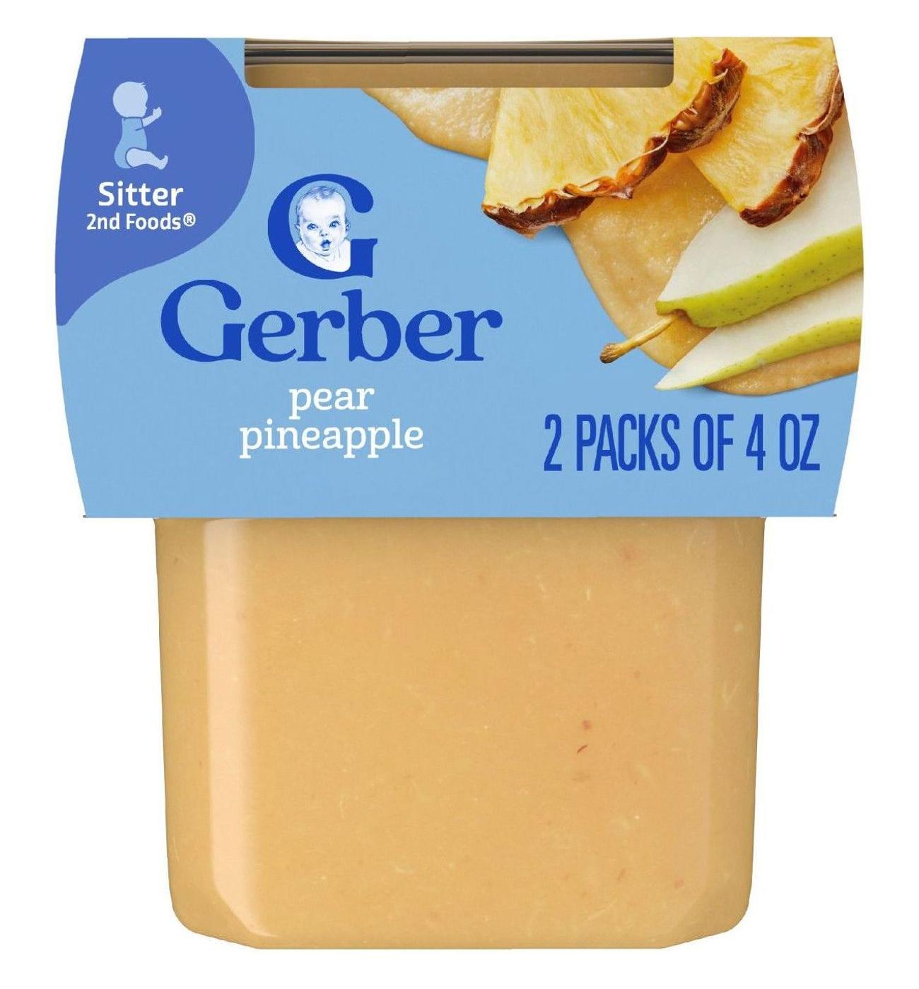 Gerber Natural for Baby 2nd Foods - Pear & Pineapple; image 1 of 8