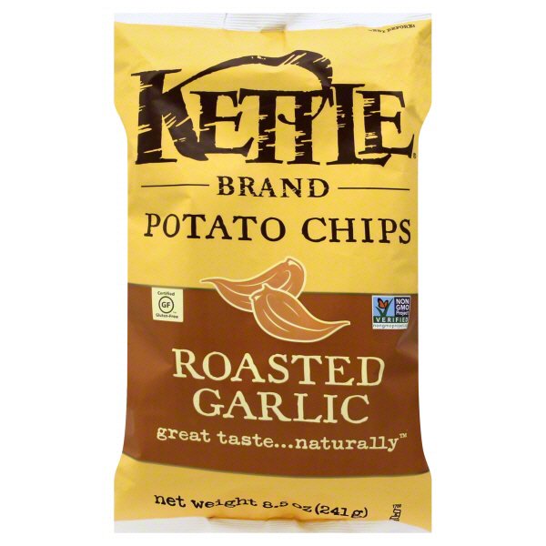 Kettle Potato Chips, Roasted Garlic Shop Chips at HEB