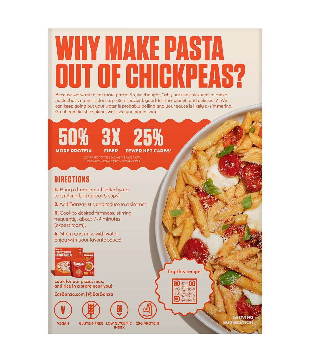 Banza 23g Protein Chickpea Penne; image 2 of 3