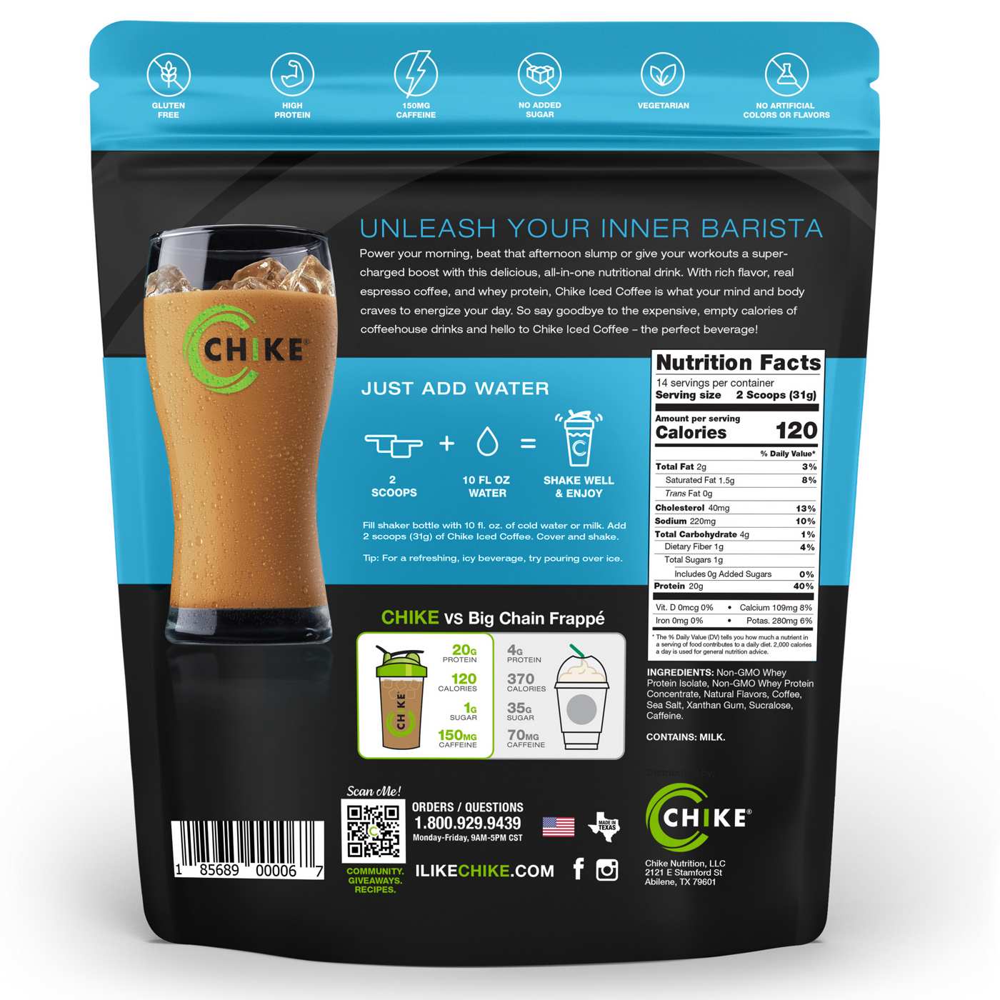 Chike 20g Whey Protein Iced Coffee - Original; image 2 of 2