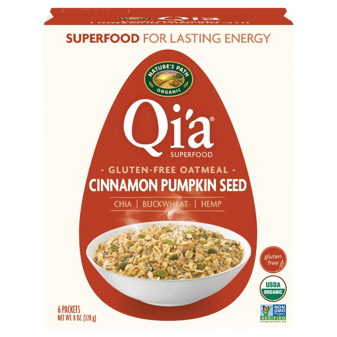 Nature's Path Organic Qia Cinnamon Pumpkin Seed Oatmeal Shop Oatmeal