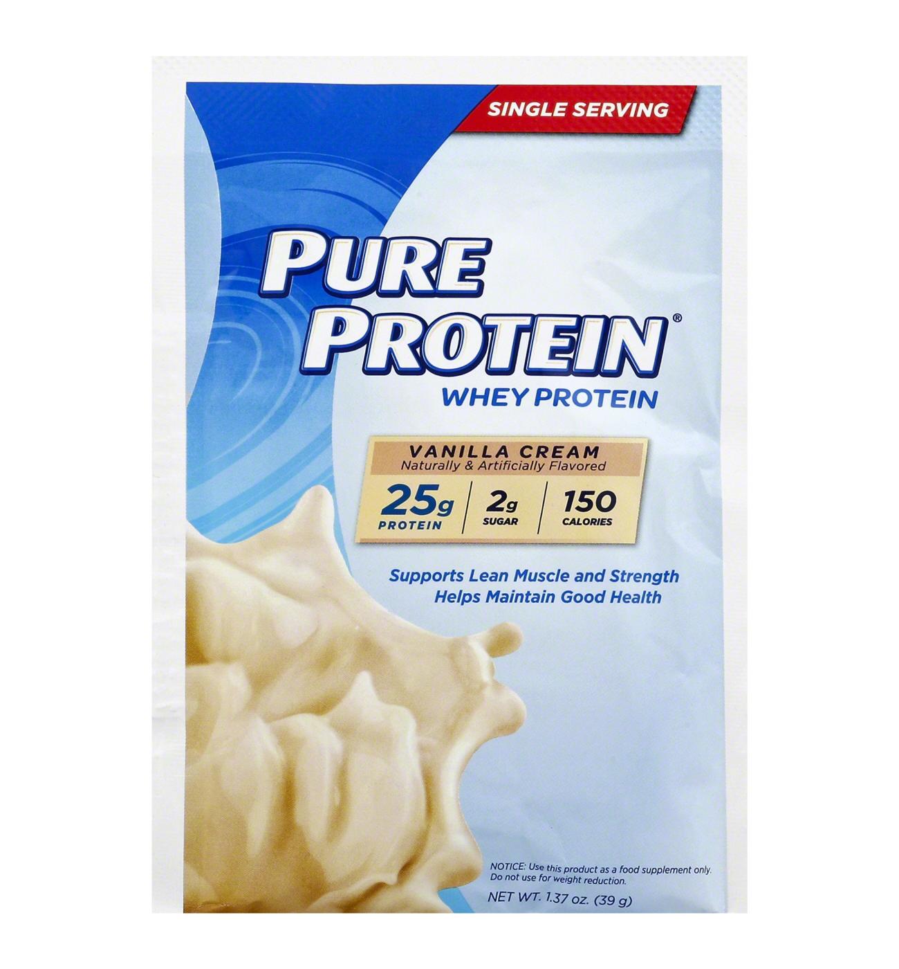 Pure Protein Whey Protein Powder, Vanilla Single; image 1 of 2