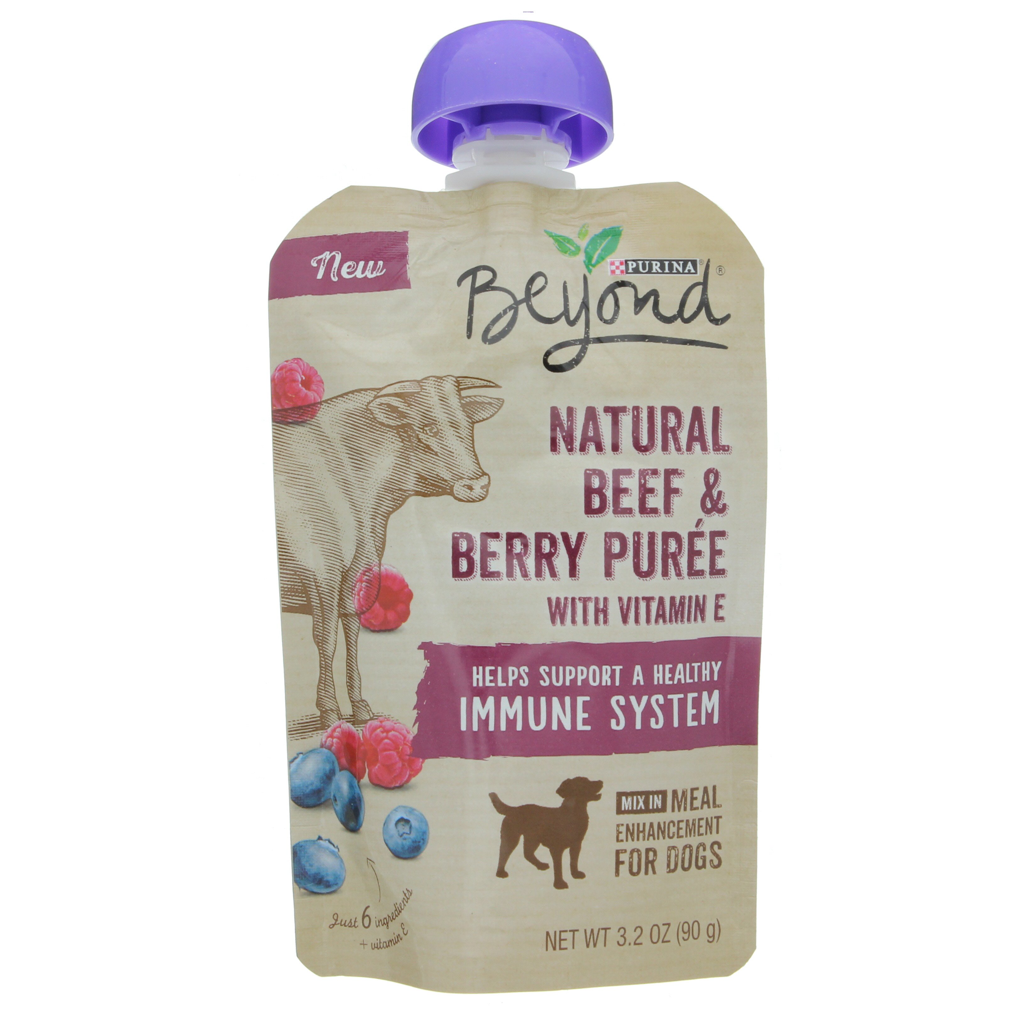 Purina Beyond Natural Puree Beef & Berry Meal Enhancement for Dogs