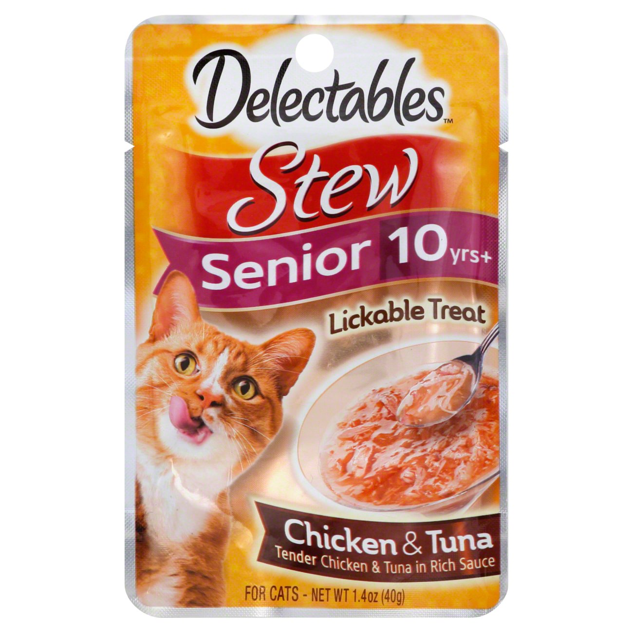 Hartz Delectables Stew Chicken Tuna Senior Cat Treat