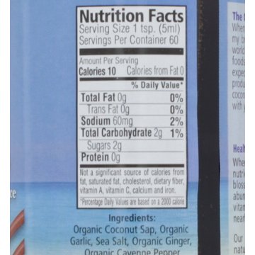 Coconut Secret Gluten Free Soy Free Coconut Aminos Garlic Sauce, 10 oz