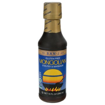 San-J Mongolian Stir-Fry Sauce & Marinade, 10 oz