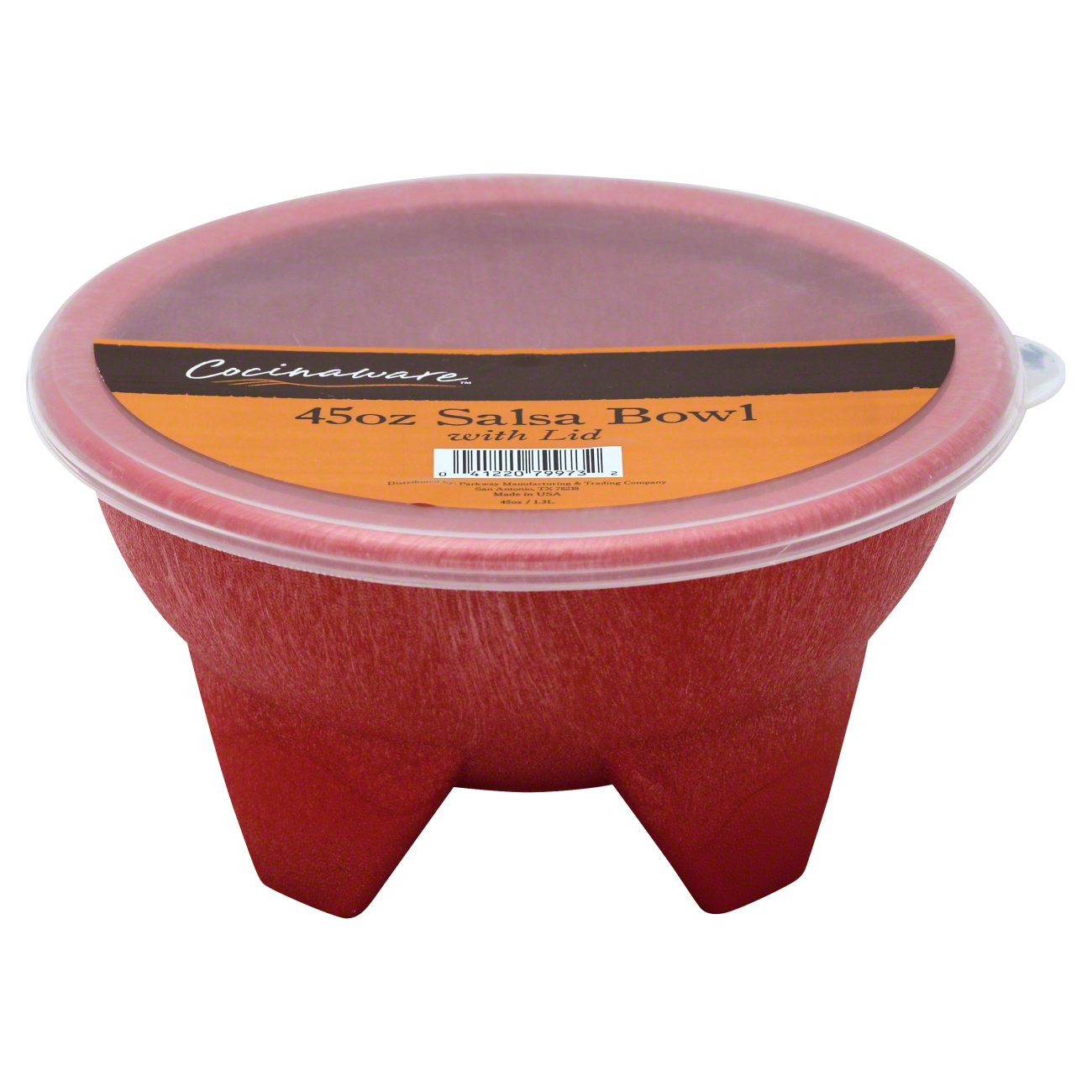 Red & Orange Plastic Salsa Bowls