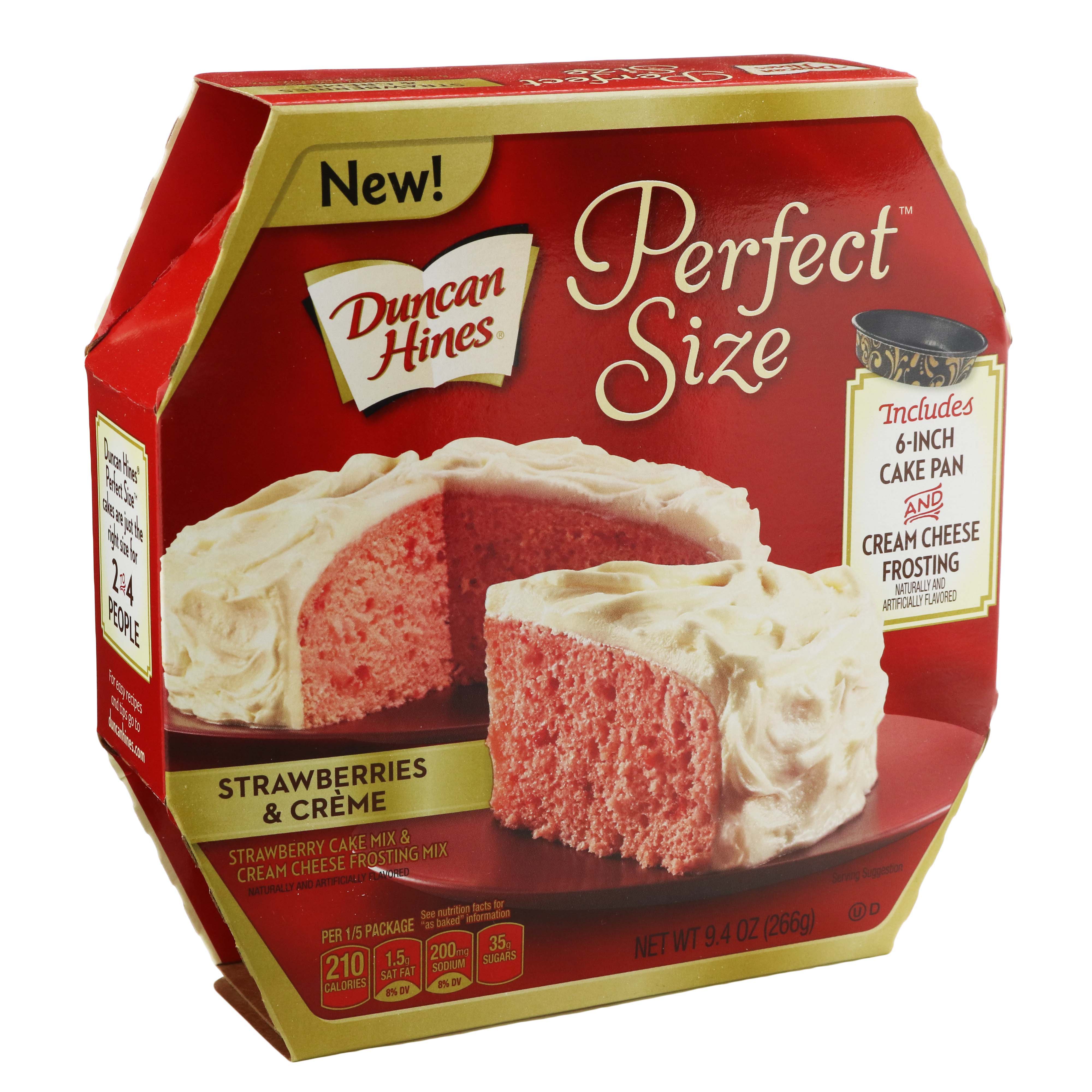 Duncan Hines Perfect Size Strawberry & Creme Cake Mix Shop Baking