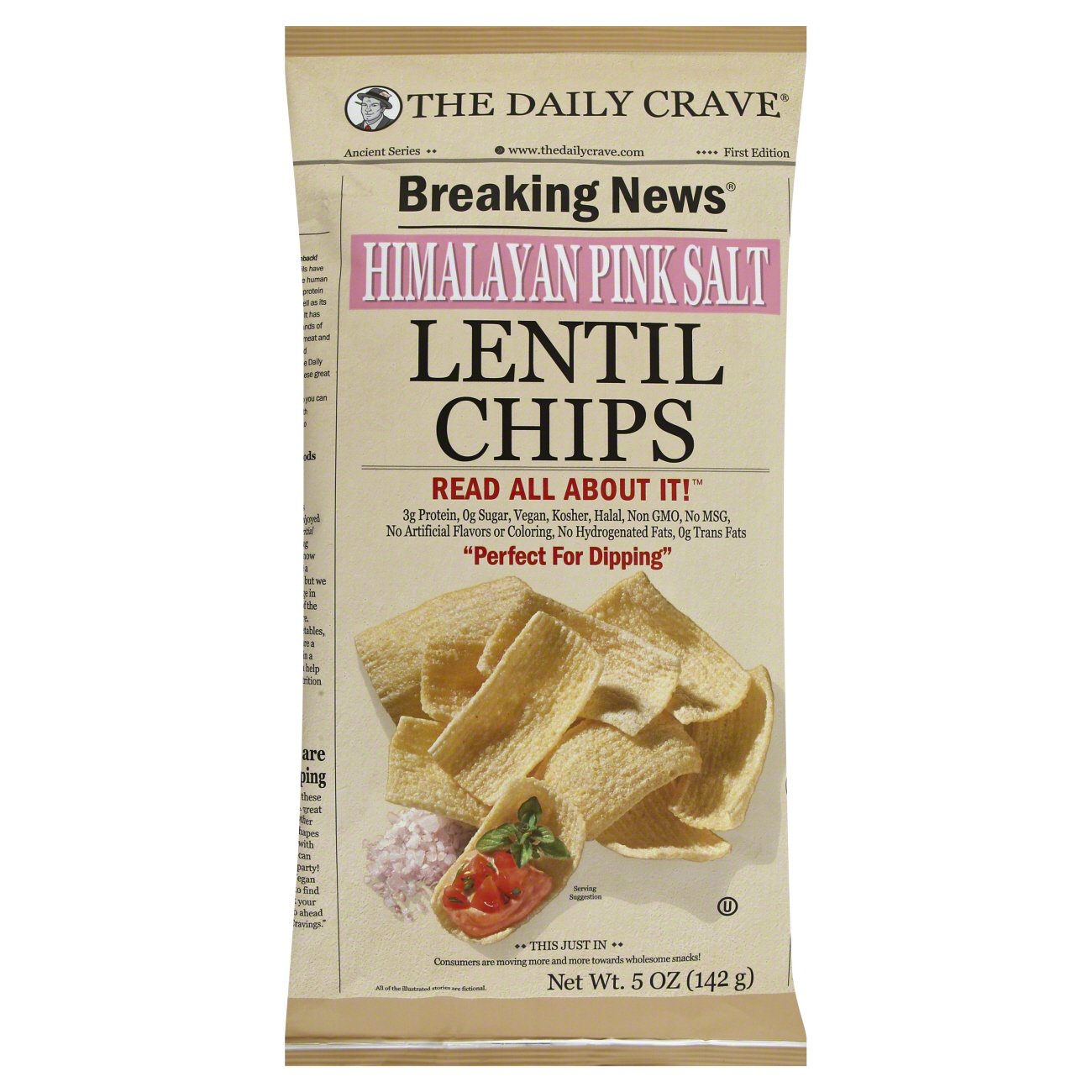 The Daily Crave Himalayan Sea Salt Lentil Chip Shop Chips at HEB