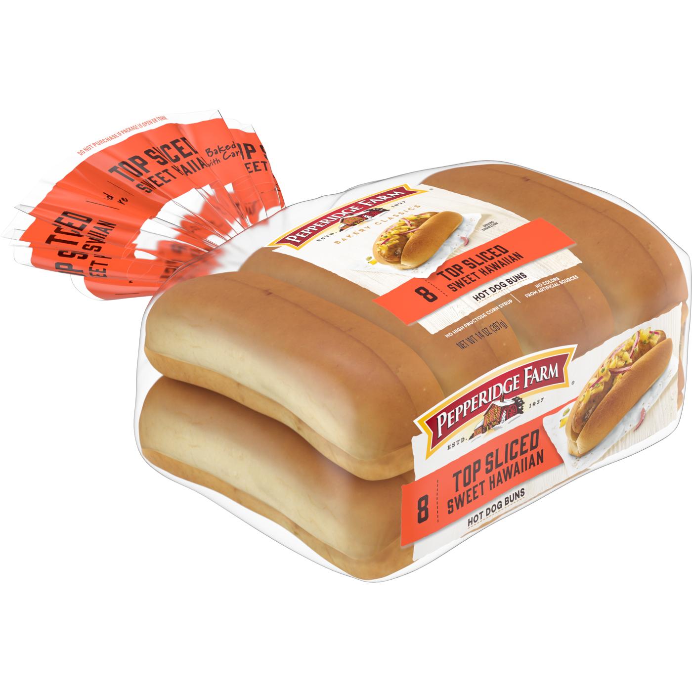 Pepperidge Farm Top Sliced Sweet Hawaiian Hot Dog Buns; image 4 of 9