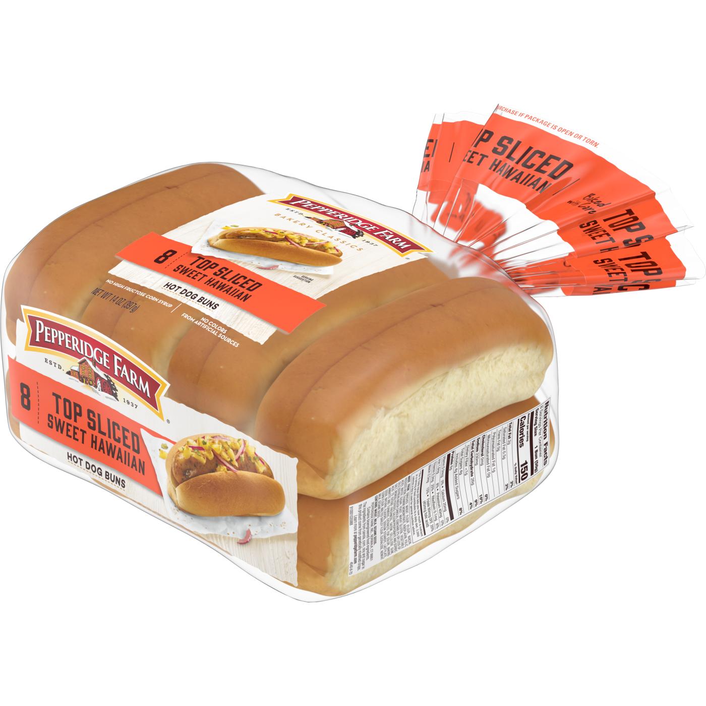 Pepperidge Farm Top Sliced Sweet Hawaiian Hot Dog Buns; image 8 of 9