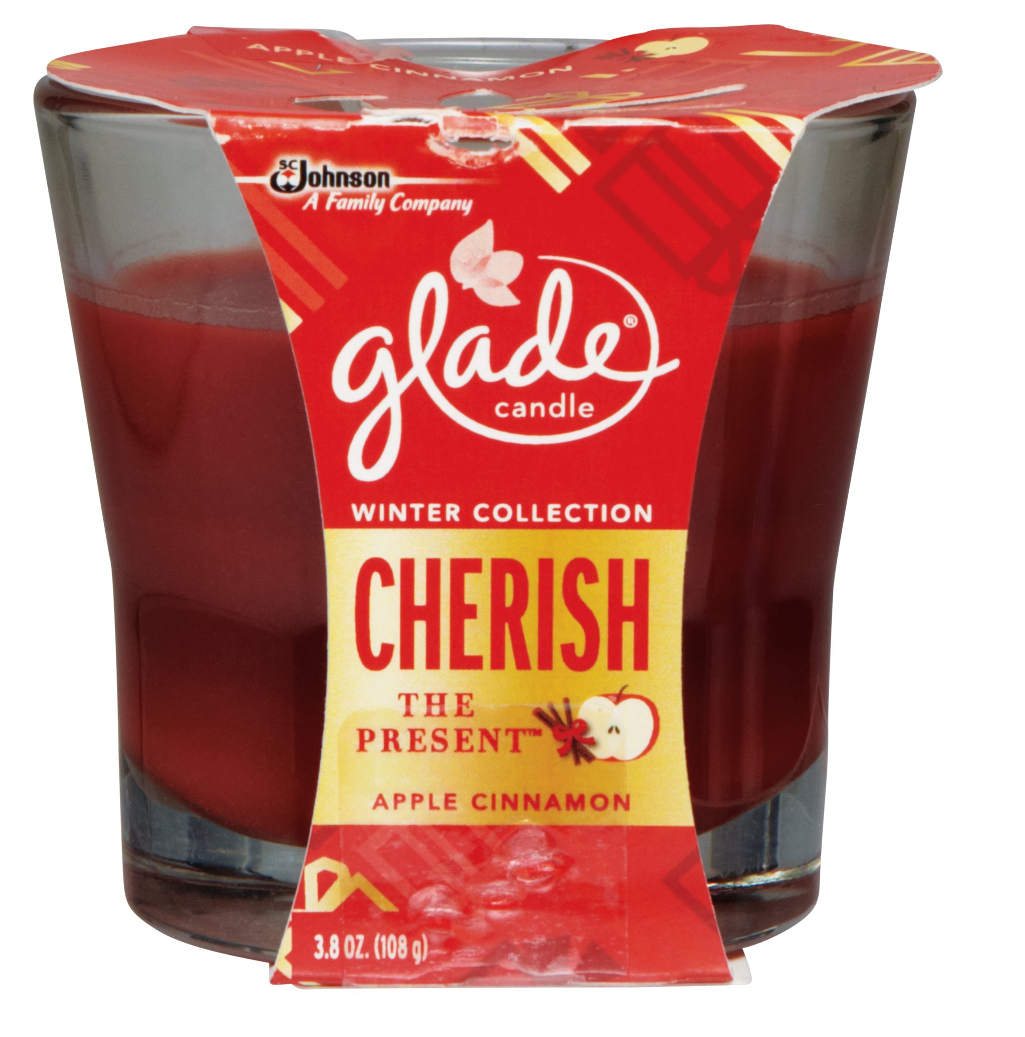 Glade Holiday Candle, Cherish the Present Apple Cinnamon Shop