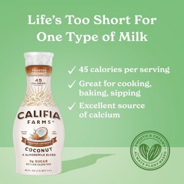 Califia Farms Dairy Free Coconut Cream & Almond Milk Blend - Toasted Coconut