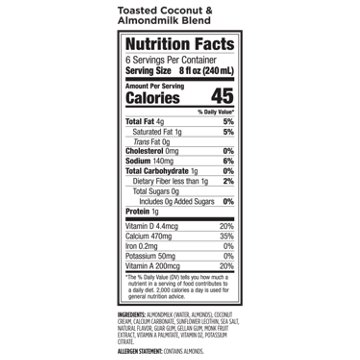 Califia Farms Dairy Free Coconut Cream & Almond Milk Blend - Toasted Coconut