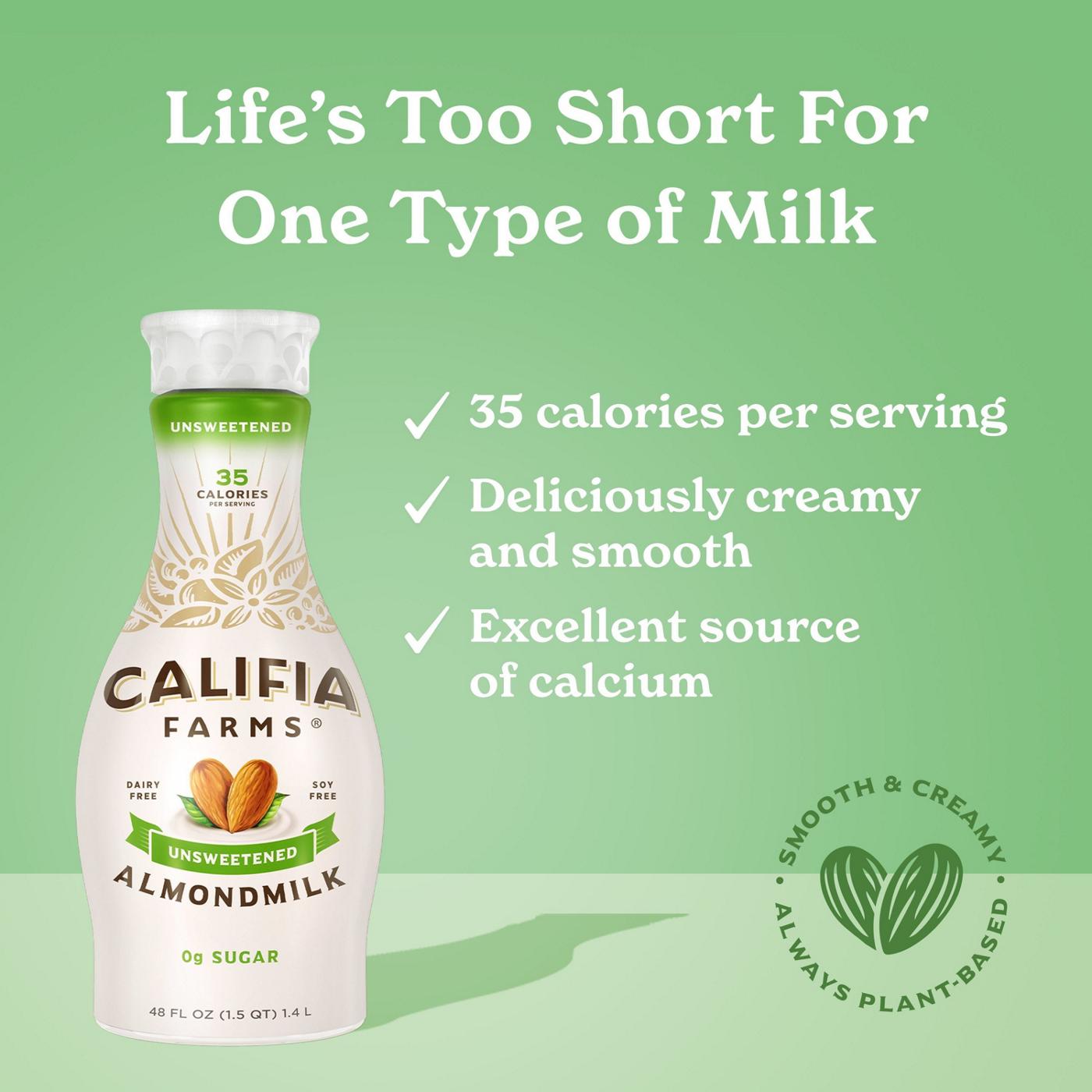 Califia Farms Dairy Free Unsweetened Almond Milk; image 2 of 2