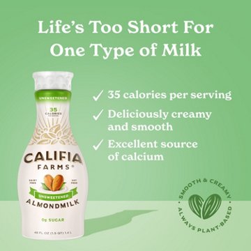 Califia Farms Dairy Free Unsweetened Almond Milk