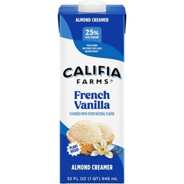 Califia Farms Dairy Free French Vanilla Almond Milk Coffee Creamer
