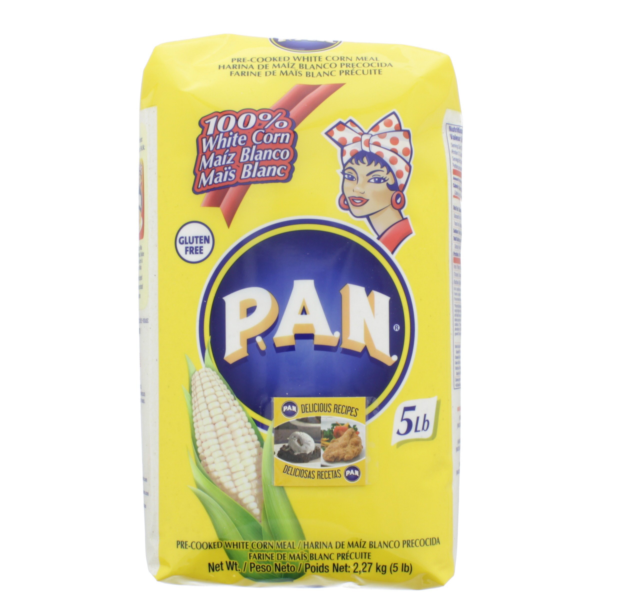 (5 X 1Kg) Harina PAN Pre-Cooked White Maize Meal(Harina de Maíz  BlancoPrecocida)