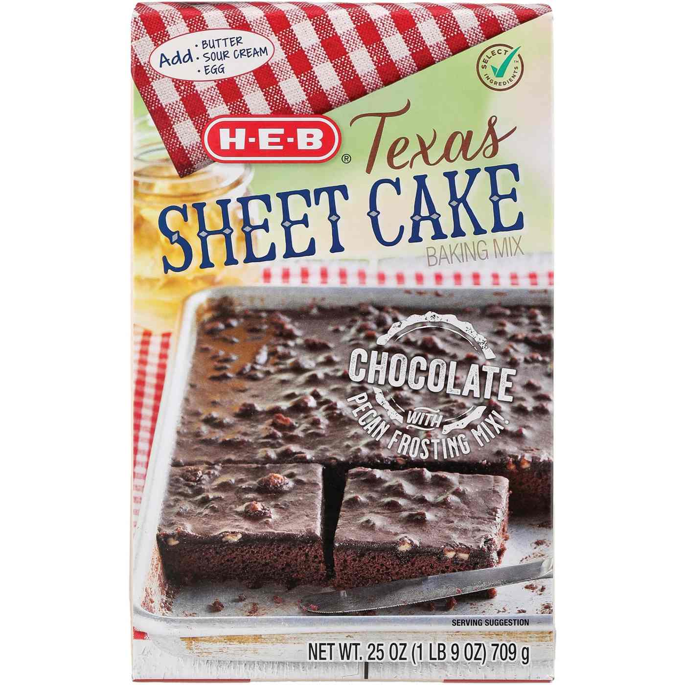 H-E-B Texas Sheet Cake & Frosting Chocolate Baking Mix; image 1 of 2