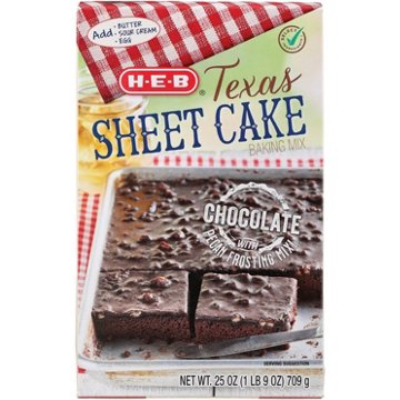 H-E-B Texas Sheet Cake & Frosting Chocolate Baking Mix, 25 oz