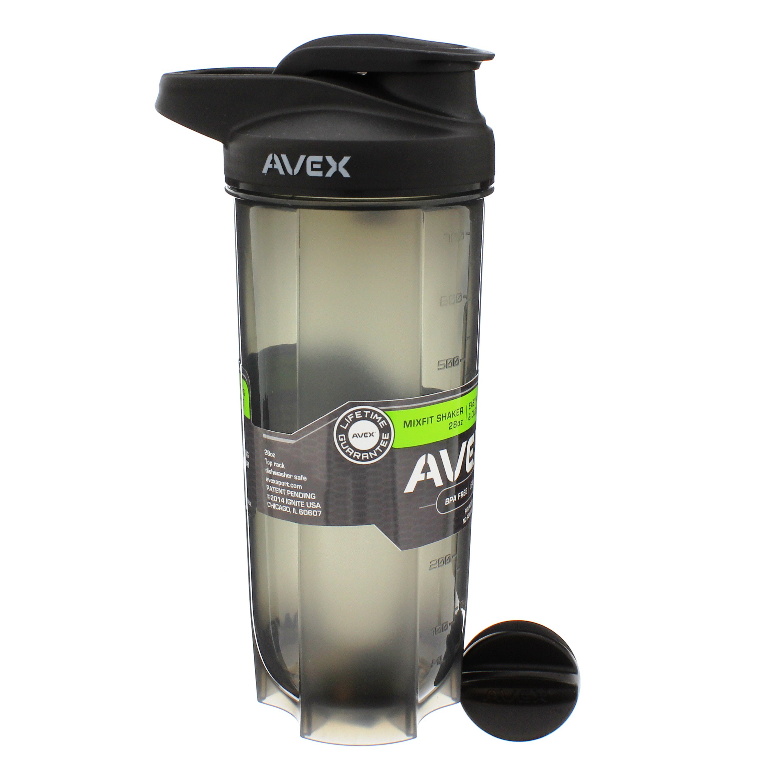 Avex Mixfit Black Shaker Bottle, 28oz Shop Travel & ToGo at HEB