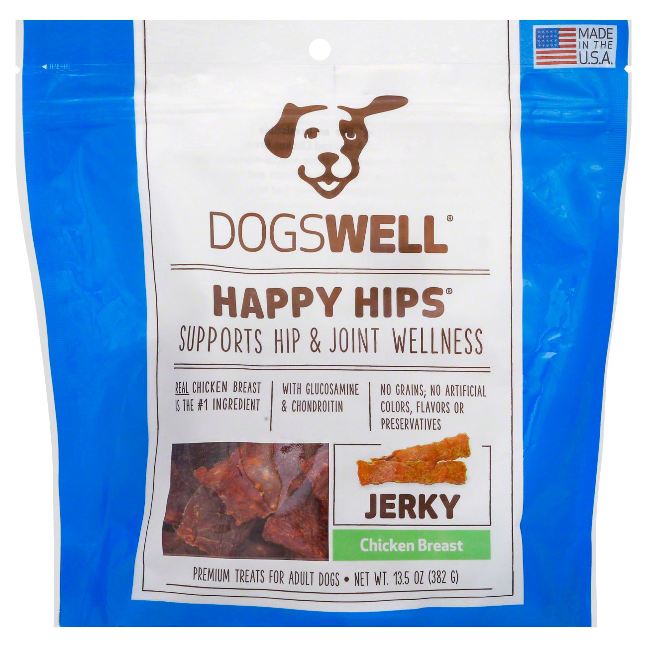 Dogswell Happy Hips Joint Wellness Chicken Breast Jerky - Shop Jerky ...