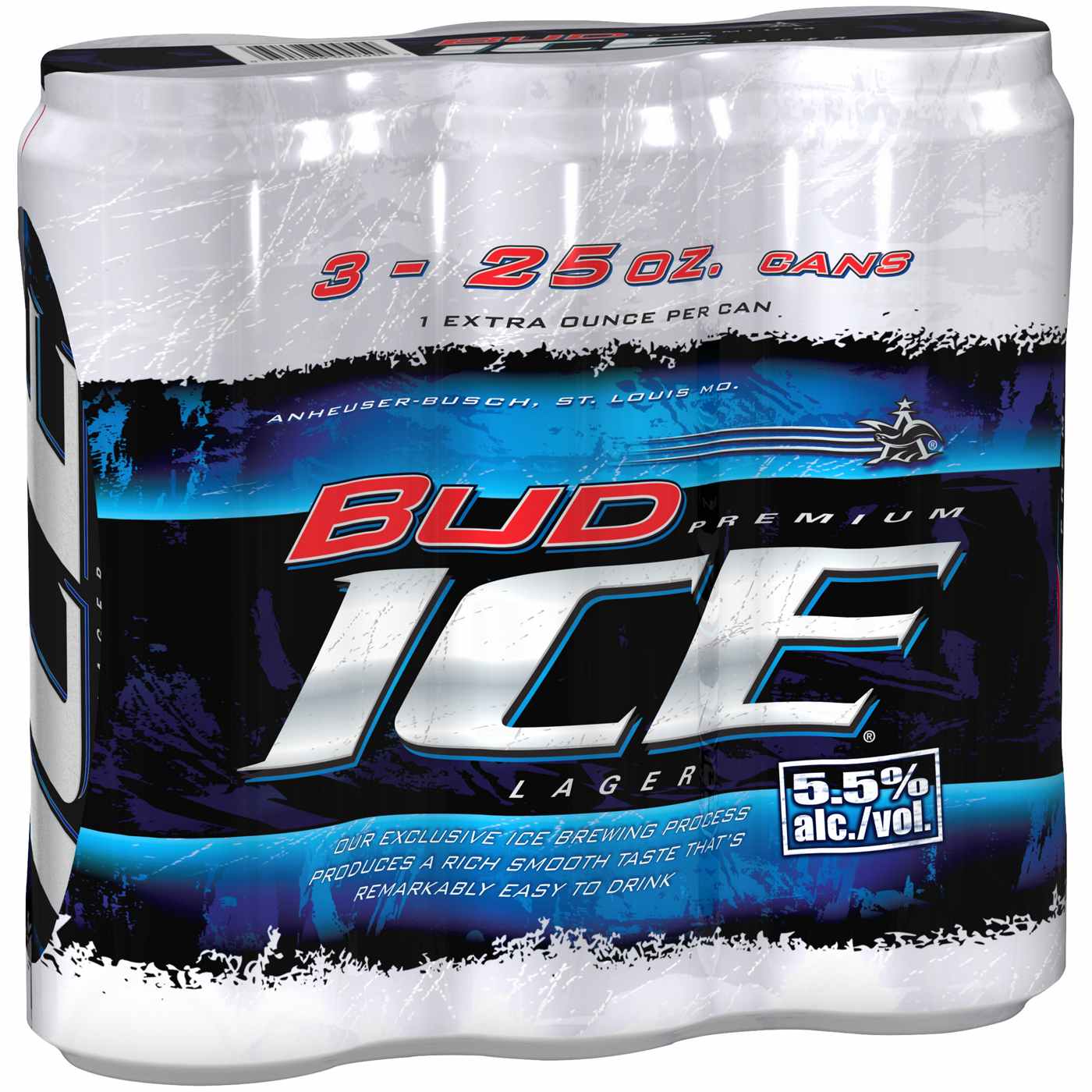 Bud Ice Premium Lager Beer, 3 pack; image 1 of 2