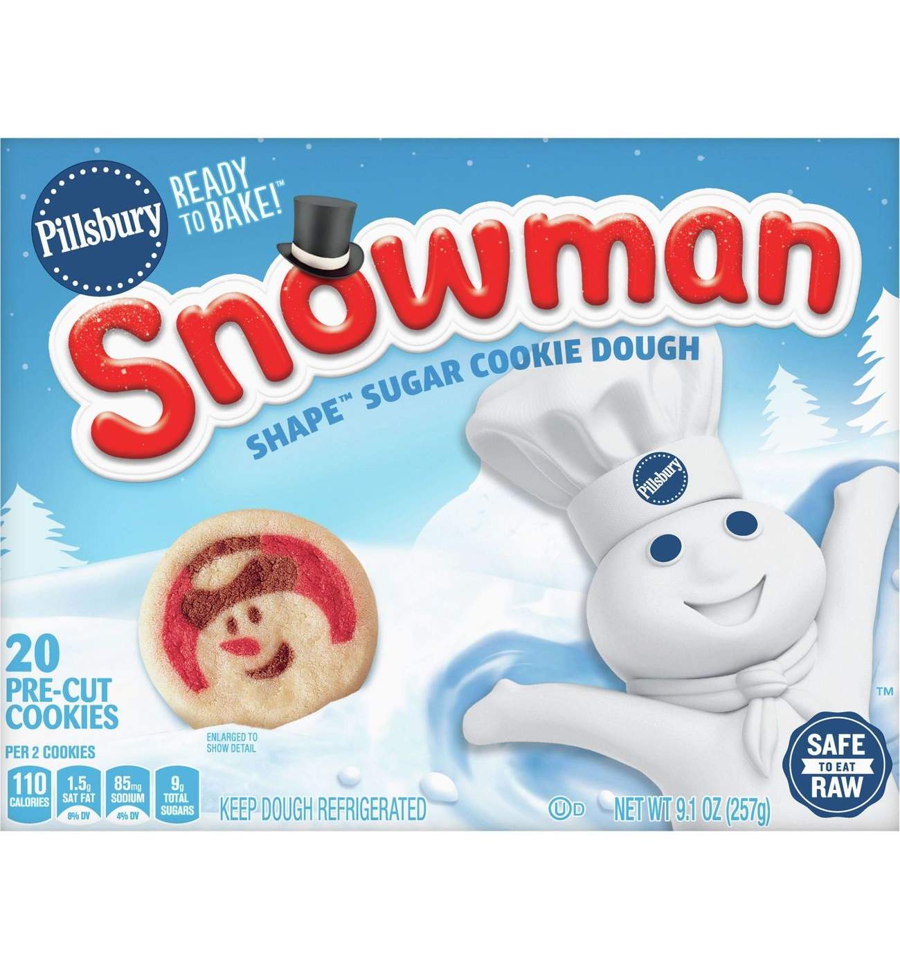 Pillsbury Ready to Bake! Snowman Shape Sugar Cookies; image 1 of 4