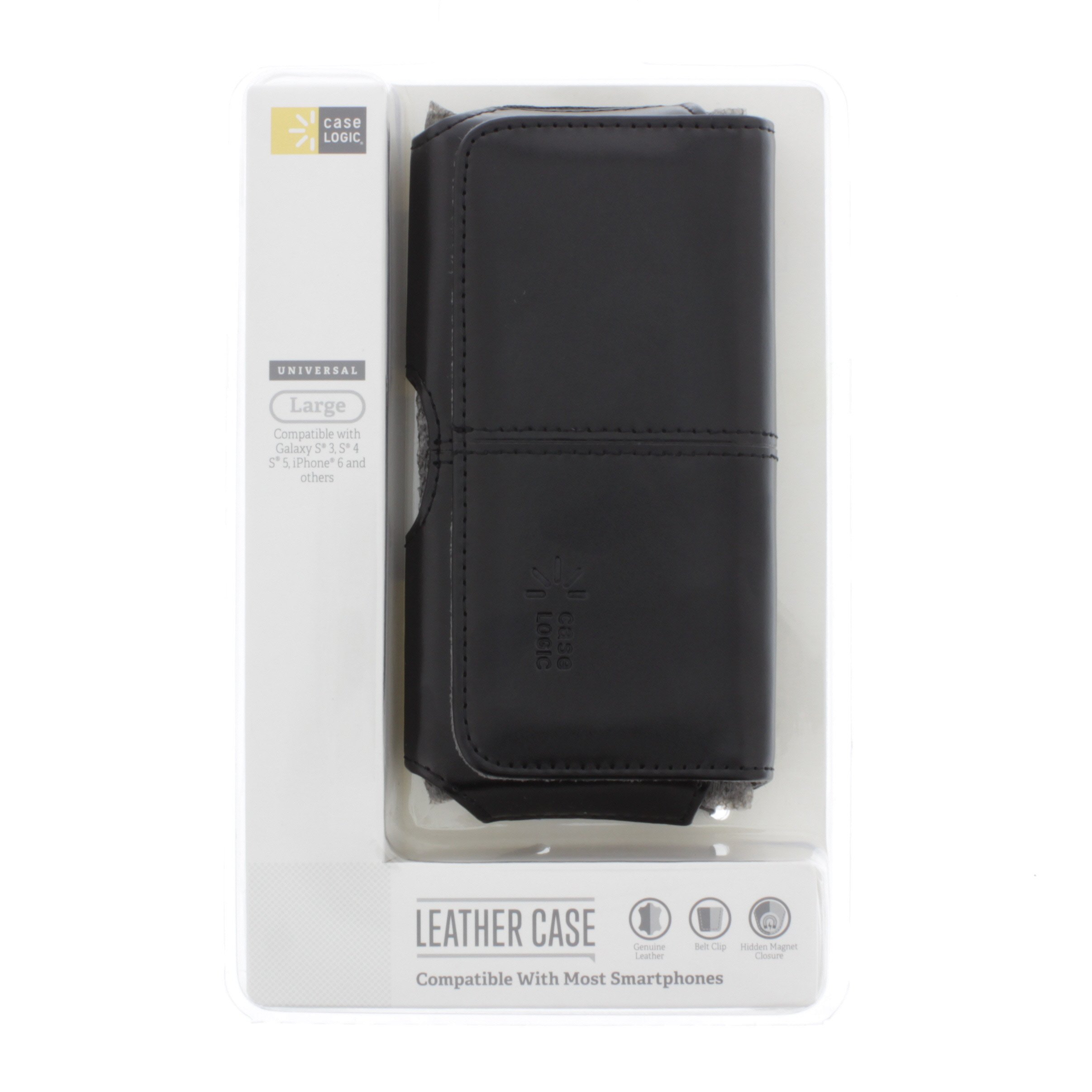 Case Logic Universal Cell Phone Case Horizontal Pouch Black Leather