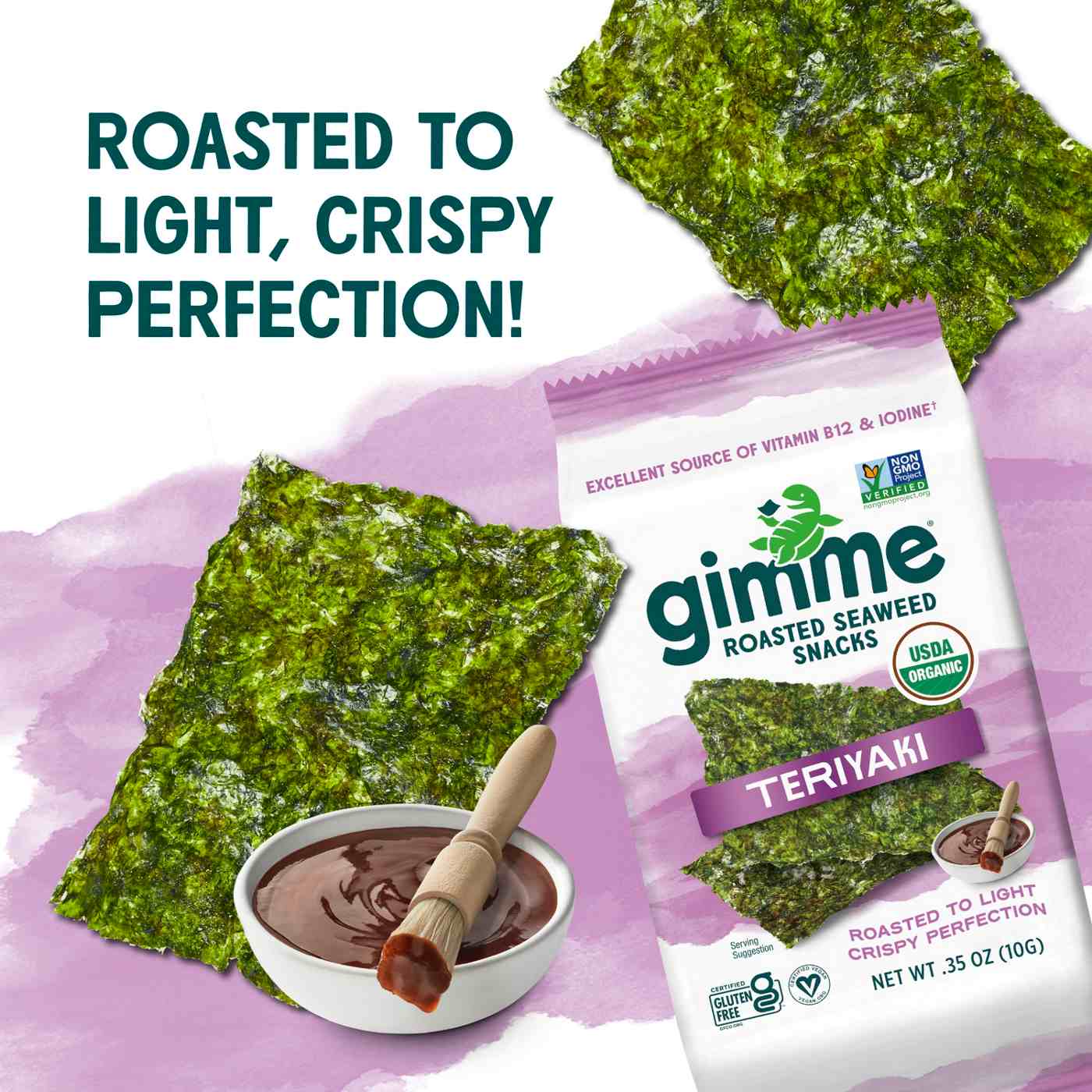 gimme Roasted Seaweed Snack - Teriyaki; image 3 of 8